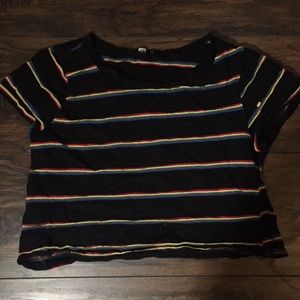 Black and colored tee